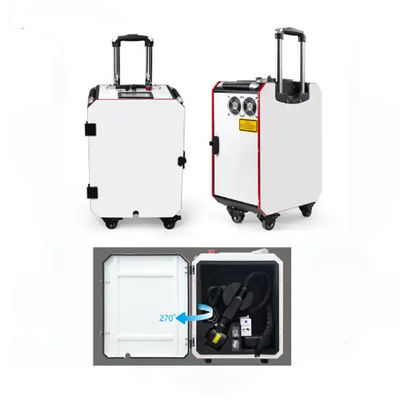 Trolley Case Type Laser Cleaning Machine For Metal Rust Removal Oil Grease Clean